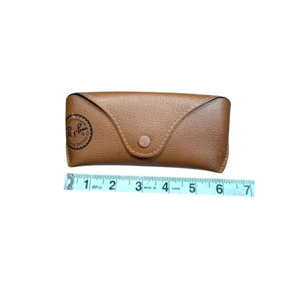 Ray-Ban Textured Brown‎ Faux Leather Sunglasses Case with Velvet Lining-Flaw